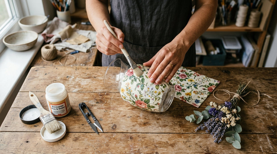 Τεχνική Decoupage σε γυαλί: Ο απόλυτος οδηγός για μοναδικές δημιουργίες