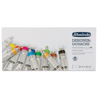 Χρώματα τέμπερας Schmincke DESIGNERs Gouache σε χάρτινο σετ, 12 x 20 ml