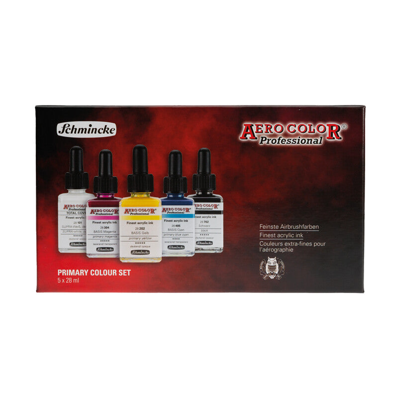 Σετ χρωμάτων Schmincke AERO COLOR, 5 x 28 ml, βασικά χρώματα