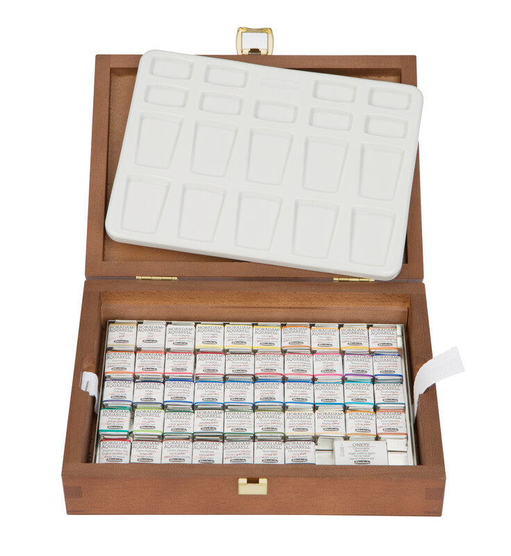 Ξύλινη κασετίνα ακουαρέλας Schmincke HORADAM, 48 x 1/2 pans