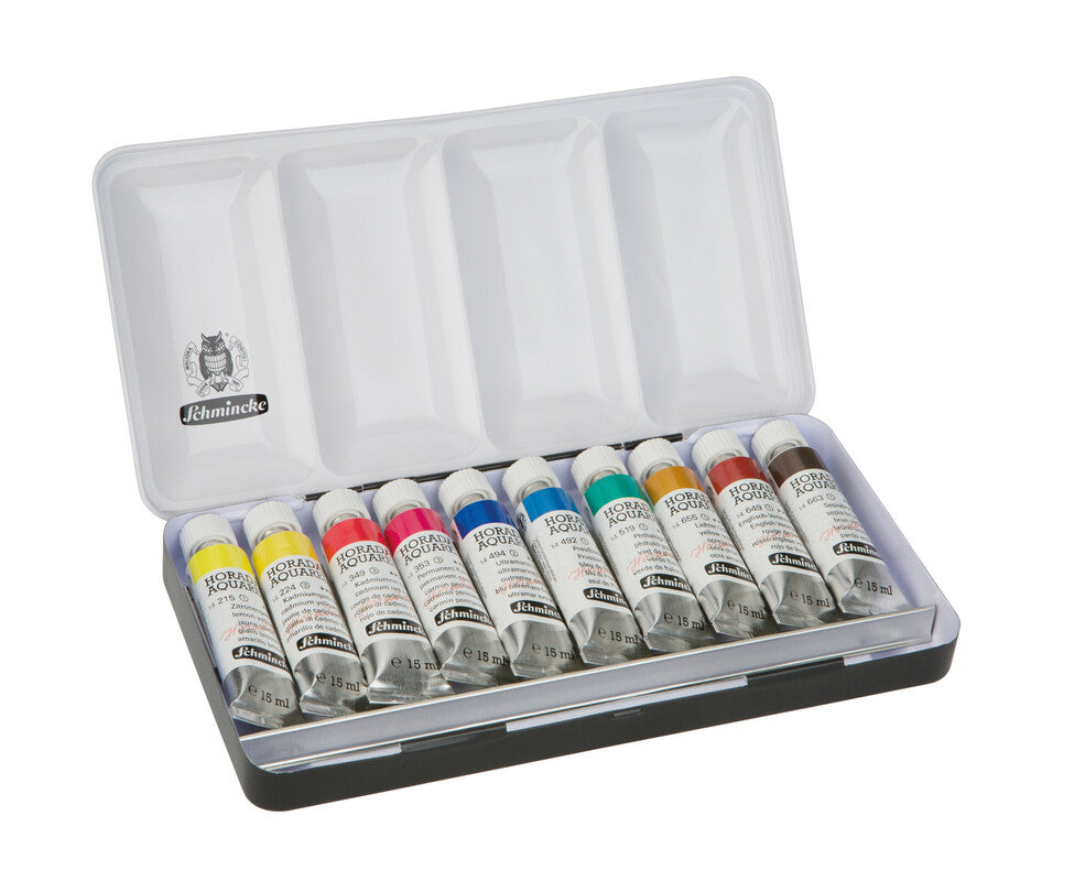 Μεταλλικό σετ ακουαρέλας Schmincke HORADAM 10 x 15 ml
