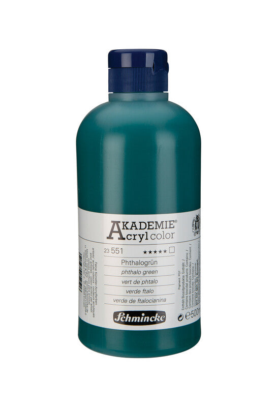 Ακρυλικό χρώμα Schmincke AKADEMIE Acryl color 500 ml – 551 Πράσινο φθάλο