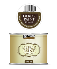 Διακοσμητικό χρώμα κιμωλίας Chalky Pentart 500 ml | διαλέξτε απόχρωση – brown