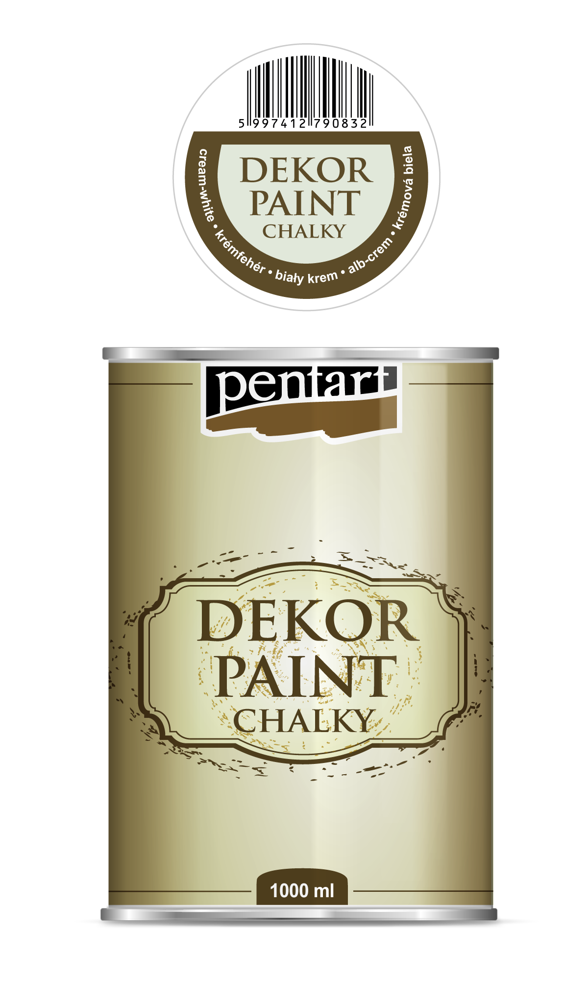 Dekor Paint Chalky 1000 ml – κρεμ