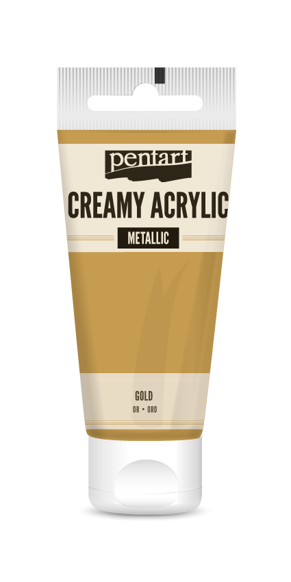 creamy acrylic metallic 60 ml – χρυσό