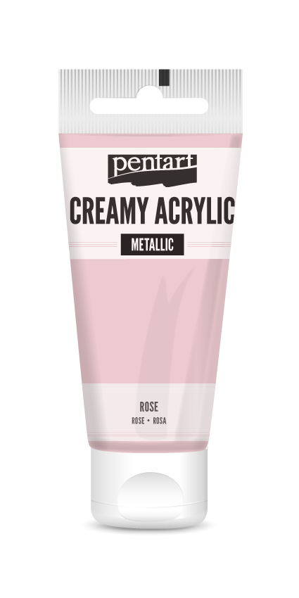 creamy acrylic metallic 60 ml – ροζ