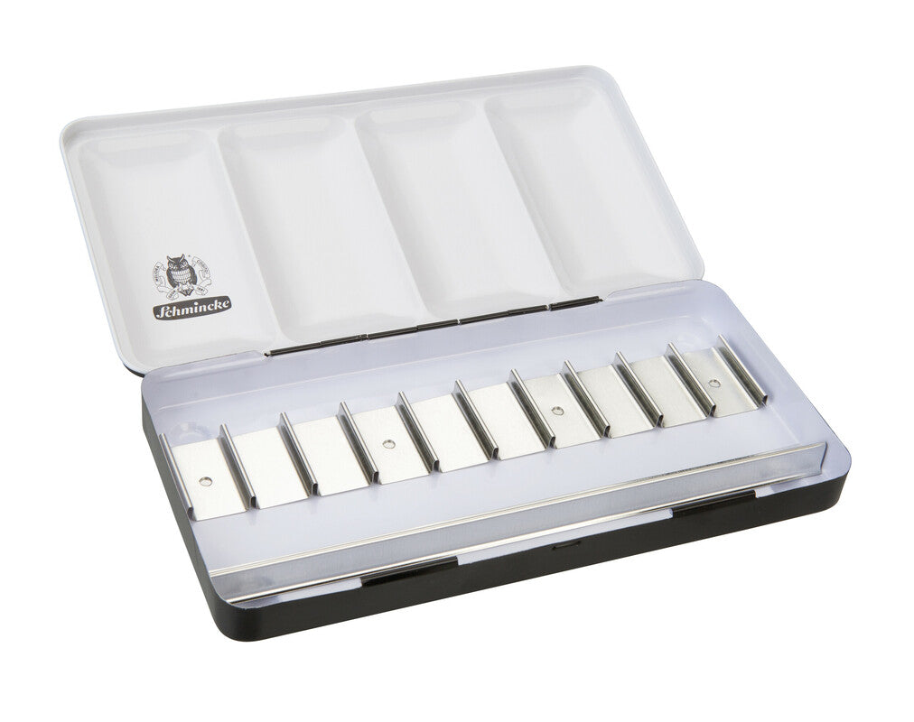 Μεταλλική άδεια κασετίνα Schmincke για 10 x 15 ml σωληνάρια