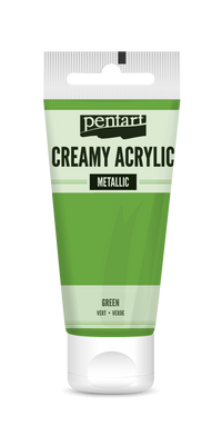 creamy acrylic metallic 60 ml – πράσινο