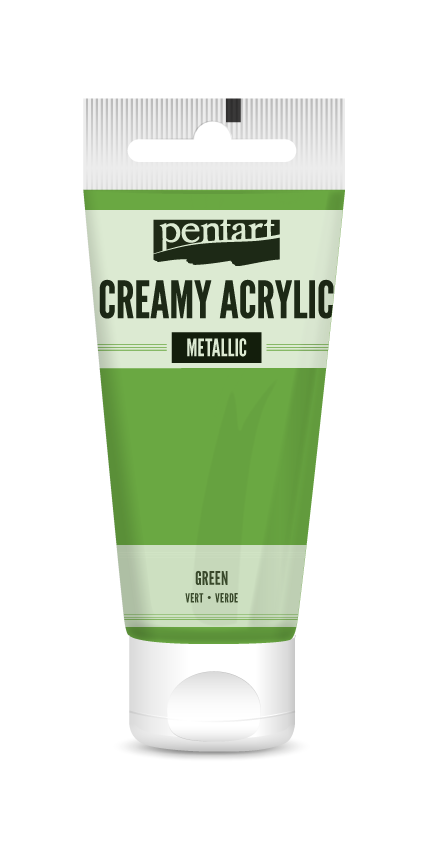 creamy acrylic metallic 60 ml – πράσινο
