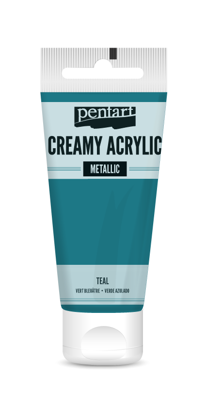 creamy acrylic metallic 60 ml – πετρόλ