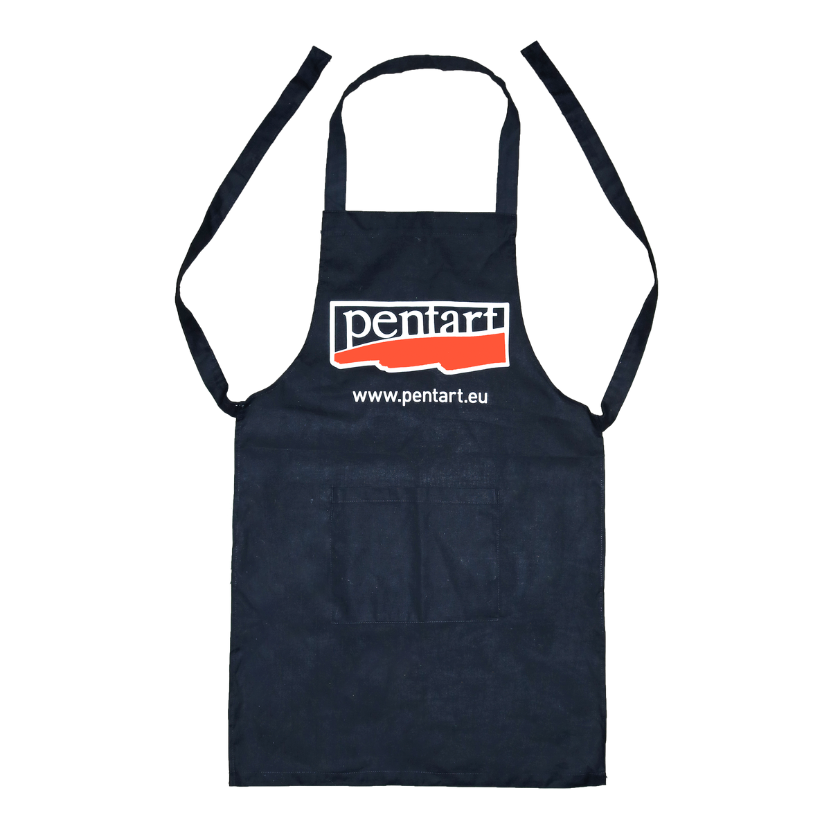 Βαμβακερη ποδια με τσεπη - 70 x 75 εκ – cm, black with Pentart logo