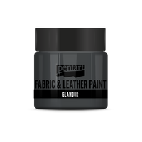 glamour fabric & leather paint 50 ml – αντικέ ασημί