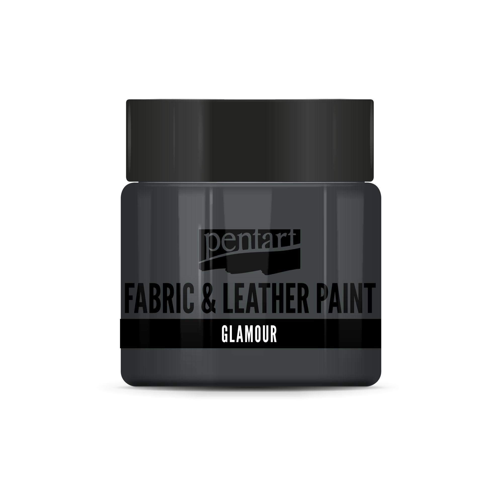 glamour fabric & leather paint 50 ml – αντικέ ασημί