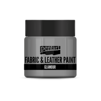 glamour fabric & leather paint 50 ml – ασημί