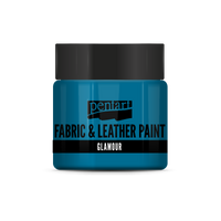glamour fabric & leather paint 50 ml – ασημί μπλε