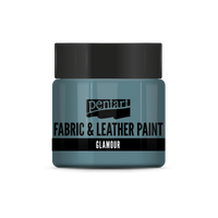 glamour fabric & leather paint 50 ml – ασημί τιρκουάζ