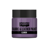glamour fabric & leather paint 50 ml – ασημί μοβ