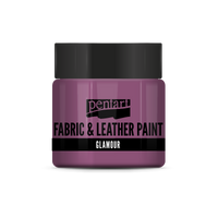 glamour fabric & leather paint 50 ml – ασημί ροζ