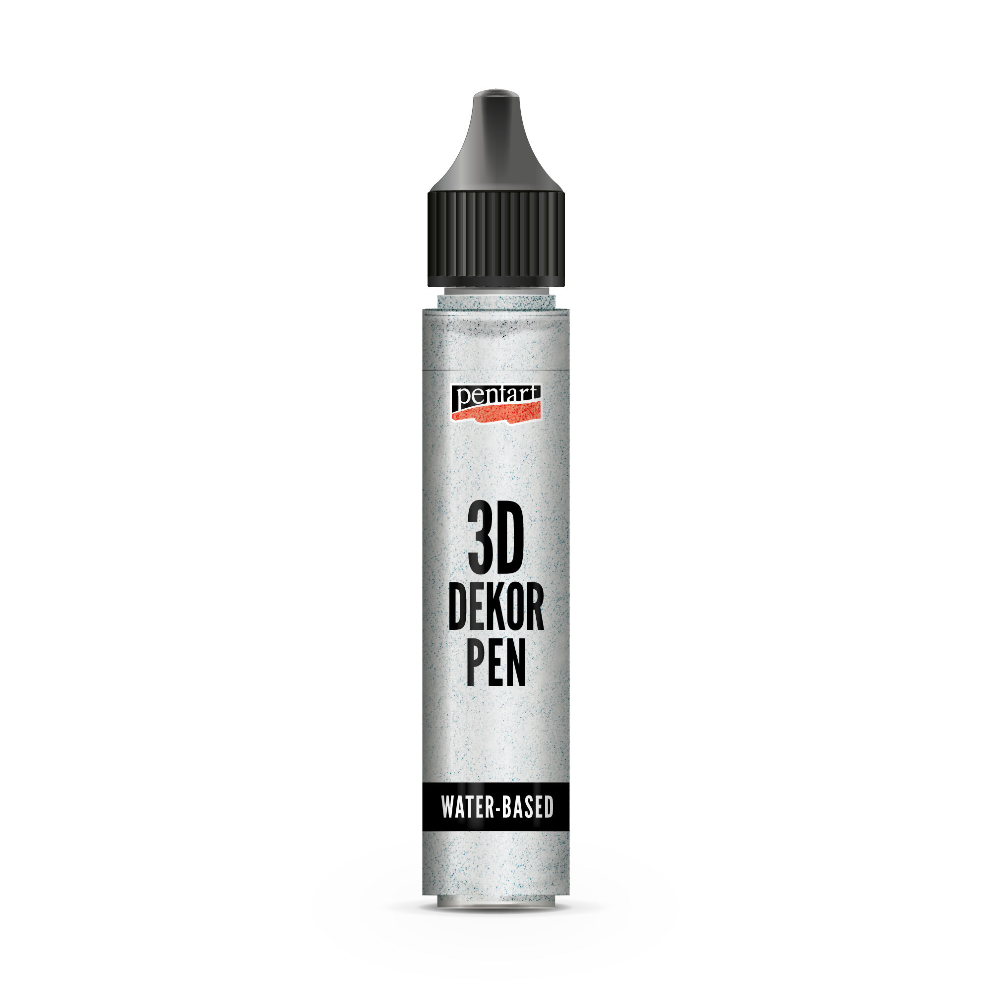 Pentart 3D Decor pen μαρκαδόρος διακόσμησης με γκλίτερ 30 ml ασημί
