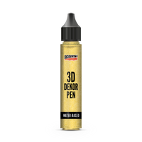 Μαρκαδόρος 3D με γκλίτερ Pentart 3D Decor Pen - χρυσό, 30 ml