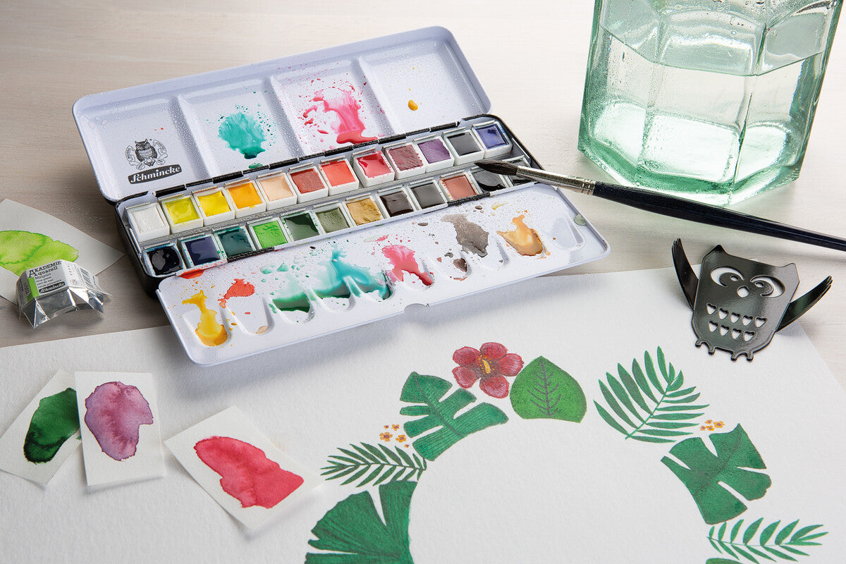 Schmincke AKADEMIE Aquarell άδεια μεταλλική κασετίνα ακουαρέλας, 24 x 1/2 pans