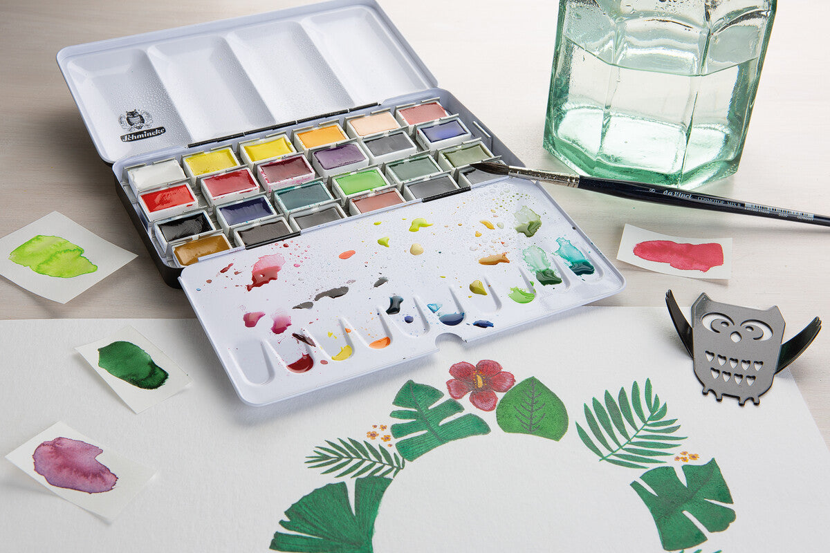 Schmincke AKADEMIE Aquarell άδεια μεταλλική κασετίνα ακουαρέλας, 24 ολόκληρα godets