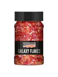 Διακοσμητικές νιφάδες Pentart Galaxy Flakes Ida red-gold min. 15 g