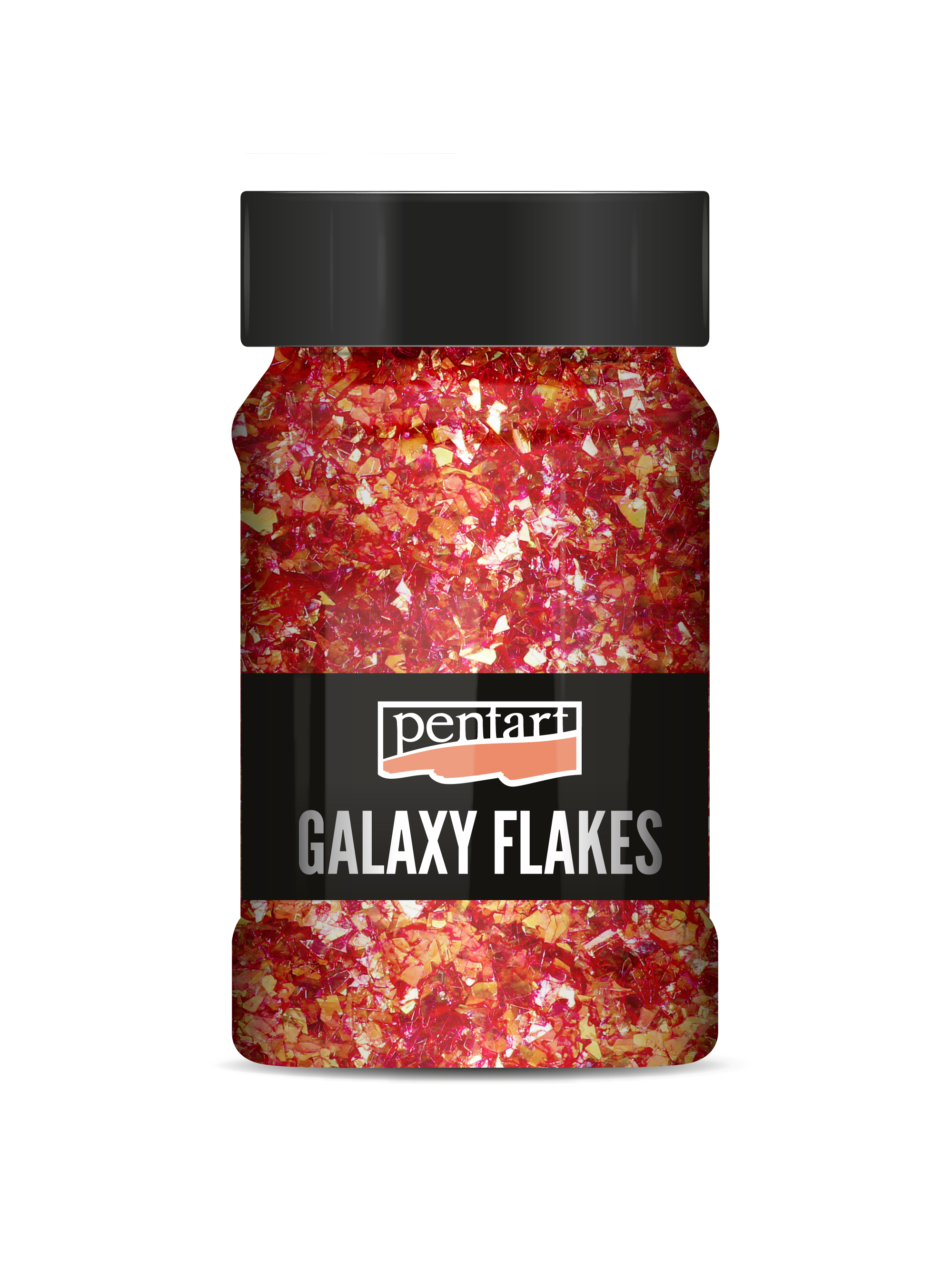 Διακοσμητικές νιφάδες Pentart Galaxy Flakes Ida red-gold min. 15 g