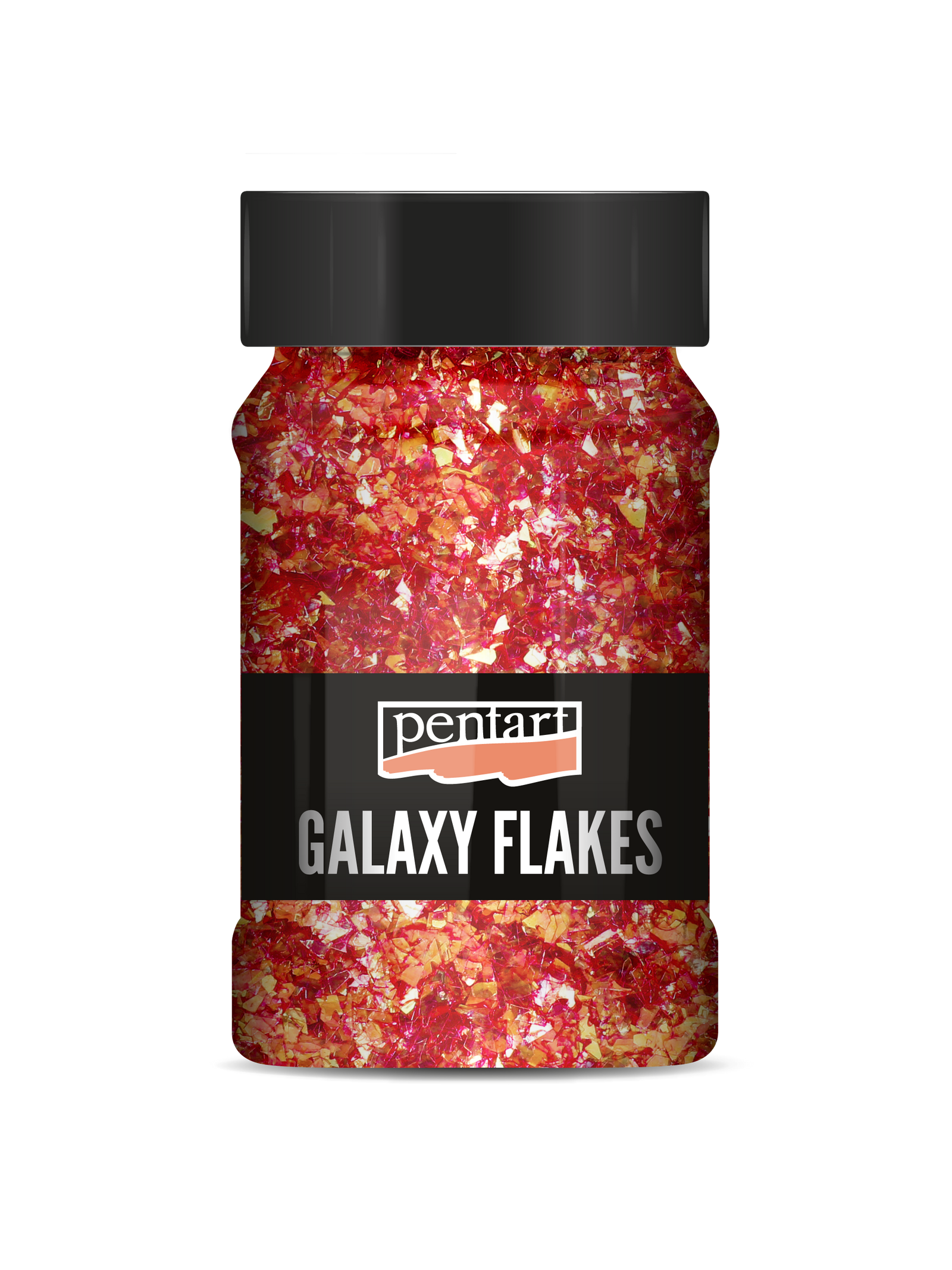Διακοσμητικές νιφάδες Pentart Galaxy Flakes Ida red-gold min. 15 g