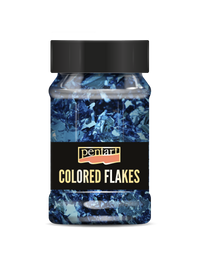 Νιφάδες από μεταλλικό φύλλο Pentart 100 ml – blue