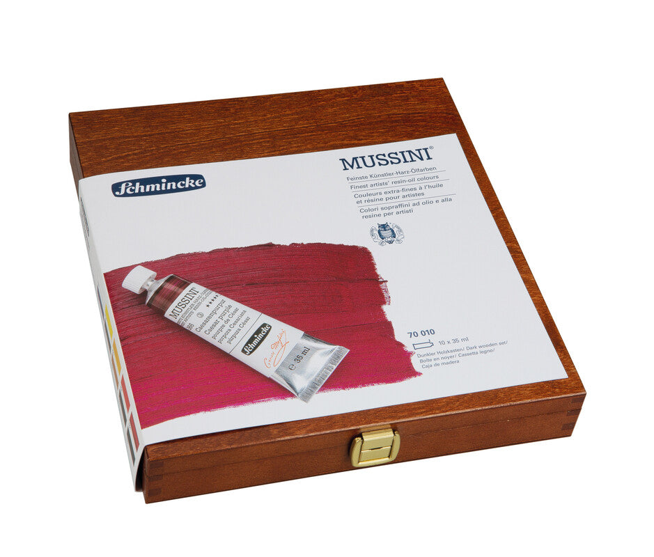 Ξύλινο σετ λαδομπογιές Schmincke MUSSINI, 10 x 35 ml