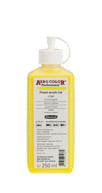Ακρυλικό μελάνι Schmincke AERO COLOR Professional 250 ml – 201 Κίτρινο λεμονί
