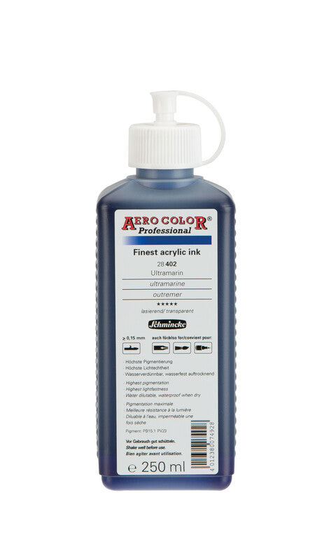Ακρυλικό μελάνι Schmincke AERO COLOR Professional 250 ml – 402 Ουλτραμαρίν