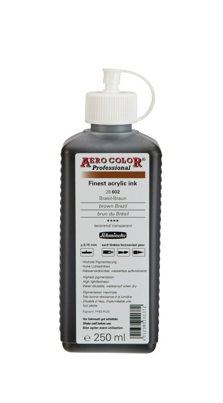 Ακρυλικό μελάνι Schmincke AERO COLOR Professional 250 ml – 602 Καφέ Βραζιλίας