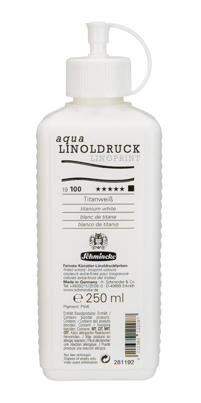 Χρώμα για λινογραφία Schmincke aqua-LINOPRINT 250 ml – 100 Λευκό τιτανίου