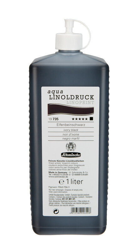Χρώμα για λινογραφία Schmincke aqua-LINOPRINT 1 l Ivory black