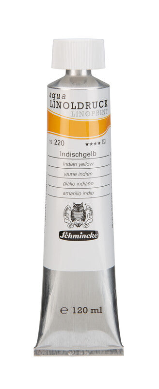 Χρώματα λινογραφίας Schmincke aqua-LINOPRINT 120 ml – 220 Ινδικό κίτρινο