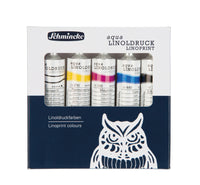 Σετ χρωμάτων λινογραφίας Schmincke aqua-LINOPRINT, 5 x 20 ml
