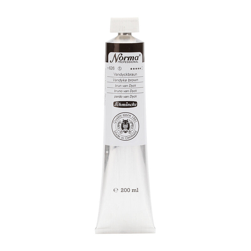 Λαδομπογιά Schmincke Norma Professional 200 ml – 626 Καφέ Βαν Ντάικ