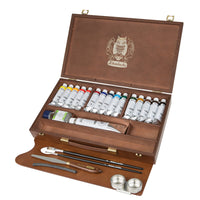 Ξύλινη κασετίνα Schmincke NORMA Professional, 15 x 35 ml + λευκό 120 ml
