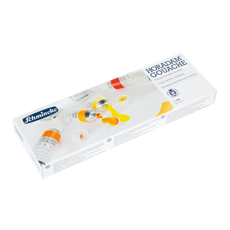 Χρώματα γκουάς Schmincke HORADAM σε μεταλλική κασετίνα, 12 x 5 ml
