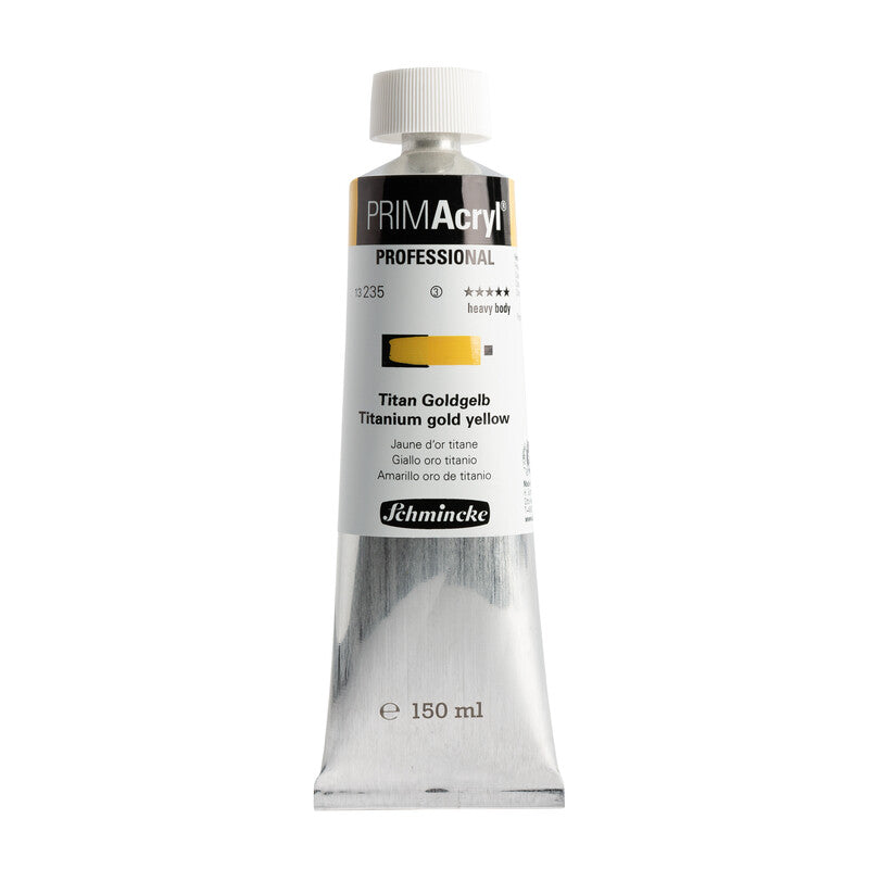 Ακρυλικό χρώμα Schmincke PRIMAcryl Professional 150 ml – 235 Χρυσό κίτρινο τιτανίου