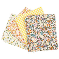 Ύφασμα για patchwork - κίτρινο - 4 τεμάχεια - 45 x 55 εκ