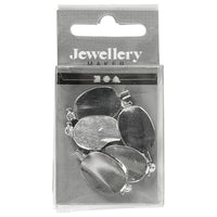 Βάση για καρφίτσα σε ασημί χρώμα 20 x 15 mm - 5 τεμάχια