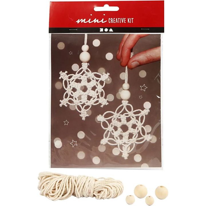 Μίνι δημιουργικό σετ Macrame νιφάδες χιονιού