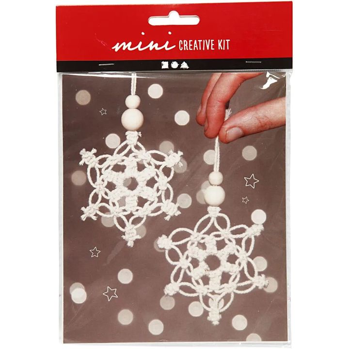 Μίνι δημιουργικό σετ Macrame νιφάδες χιονιού