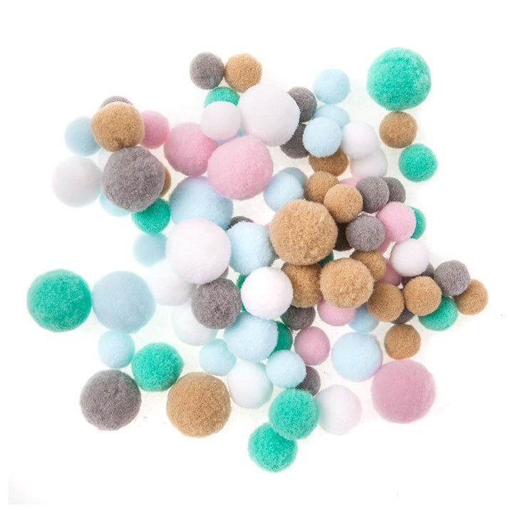 Παστέλ βελούδινα Pom Poms