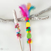 Rainbow Plush Pom Poms / 60 τεμάχια