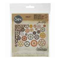 Στένσιλ κοπής (μήτρες) Sizzix Thinlits Gearhead - σετ 22 τεμαχίων