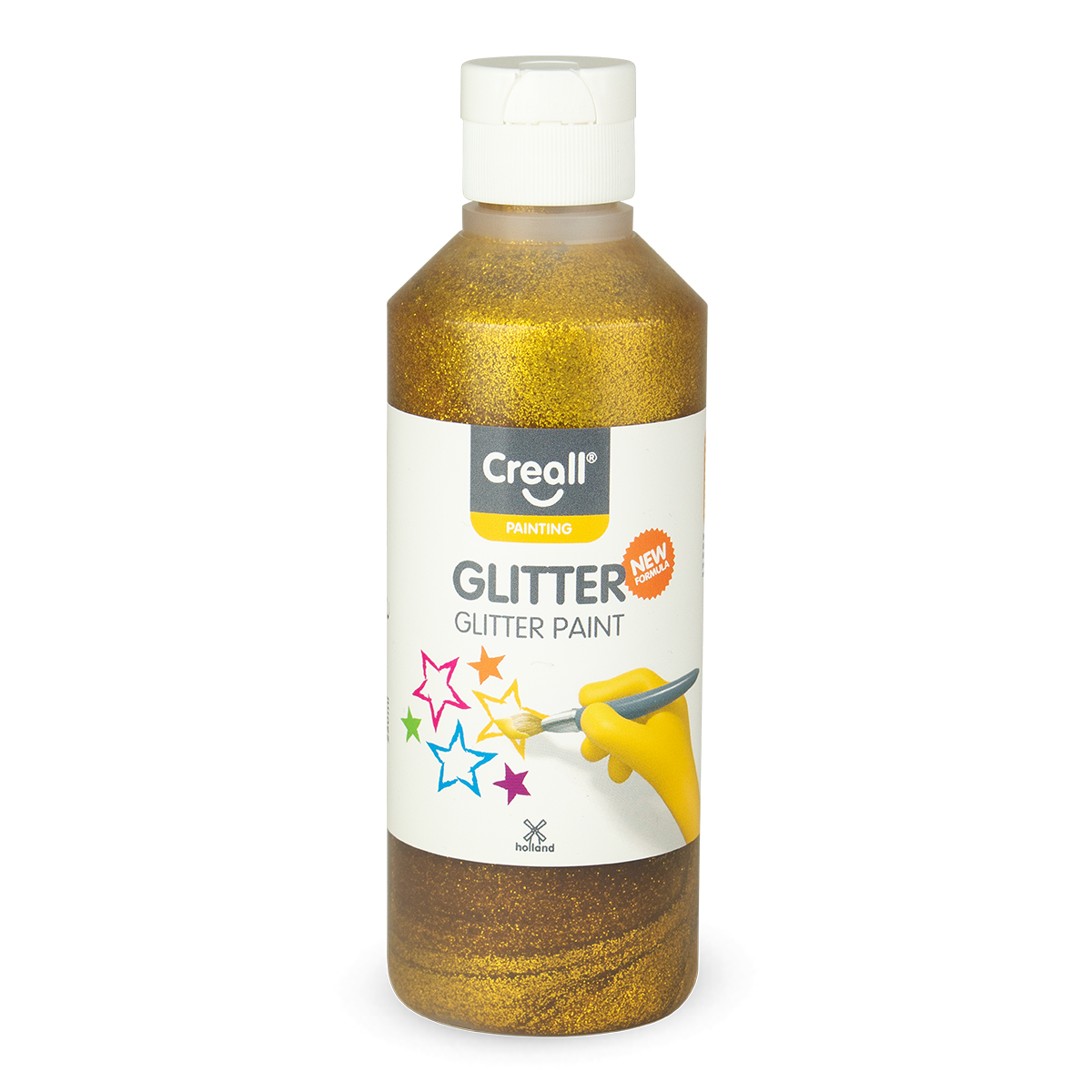 Χρώμα με γκλίτερ Creall Glitter 250 ml - χρυσό